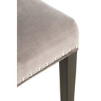 Grey Velvet With Tufted Back Dining Chair