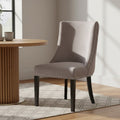 Grey Velvet With Tufted Back Dining Chair