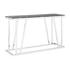 Black Marble and Chrome Finish Console Table