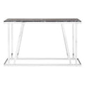 Black Marble and Chrome Finish Console Table