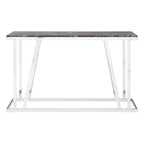Black Marble and Chrome Finish Console Table