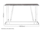 Black Marble and Chrome Finish Console Table