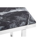 Black Marble and Chrome Finish Console Table