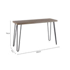 Natural Wood Effect and Metal Console Table