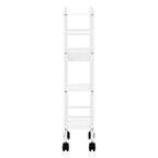 4 Tier White Trolley with Basket