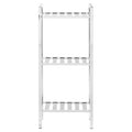 3 Tier Chrome Shelf Unit with Slatted Sides