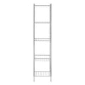 5 Tier Chrome Shelf Unit with Basket