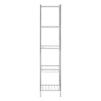 5 Tier Chrome Shelf Unit with Basket