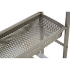 4 Tier Brush Nickel Trolley with 2 Baskets