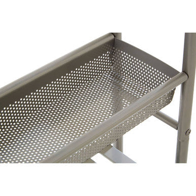 4 Tier Brush Nickel Trolley with 2 Baskets