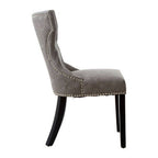 Grey Leather Effect Dining Chair