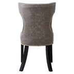 Grey Leather Effect Dining Chair