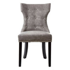 Grey Leather Effect Dining Chair
