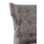 Grey Leather Effect Dining Chair