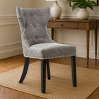 Grey Leather Effect Dining Chair