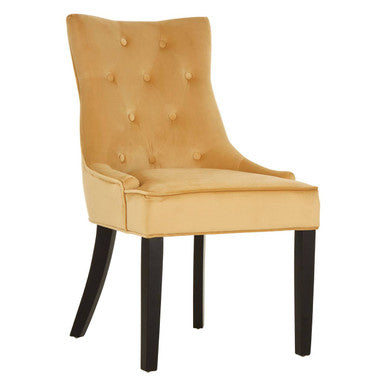 Ochre Velvet Dining Chair
