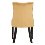 Ochre Velvet Dining Chair