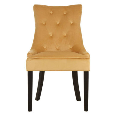 Ochre Velvet Dining Chair