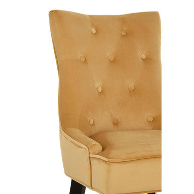 Ochre Velvet Dining Chair