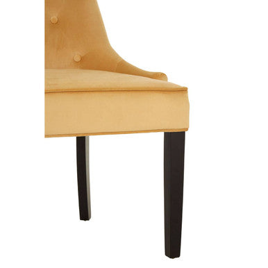 Ochre Velvet Dining Chair