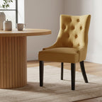 Ochre Velvet Dining Chair