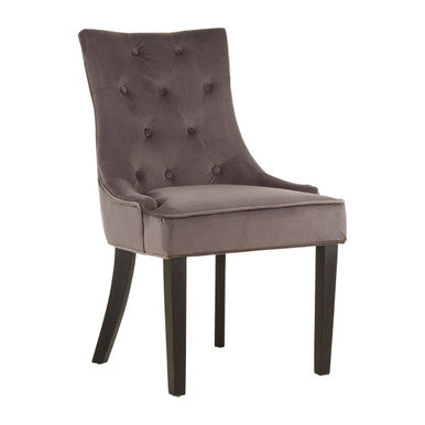Storm Grey Velvet Dining Chair