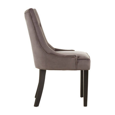 Storm Grey Velvet Dining Chair