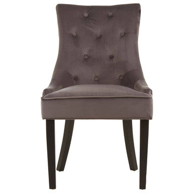 Storm Grey Velvet Dining Chair