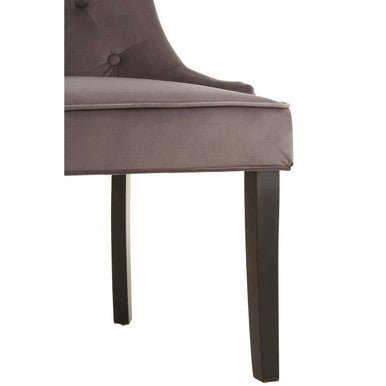 Storm Grey Velvet Dining Chair