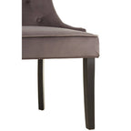 Storm Grey Velvet Dining Chair