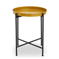 Brass and Black Finish Small Tray Side Table