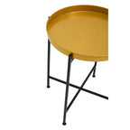 Brass and Black Finish Small Tray Side Table