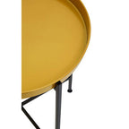 Brass and Black Finish Small Tray Side Table