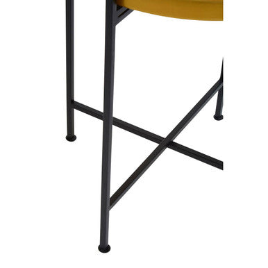 Brass and Black Finish Small Tray Side Table