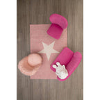 Pink Velvet Kids Chair with Channel Tufting