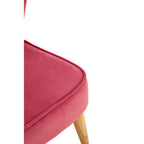 Pink Velvet Kids Chair with Channel Tufting