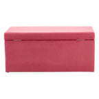Pink Velvet Kids Ottoman