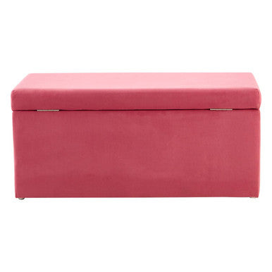 Pink Velvet Kids Ottoman