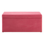 Pink Velvet Kids Ottoman