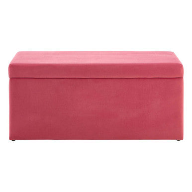 Pink Velvet Kids Ottoman