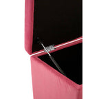 Pink Velvet Kids Ottoman