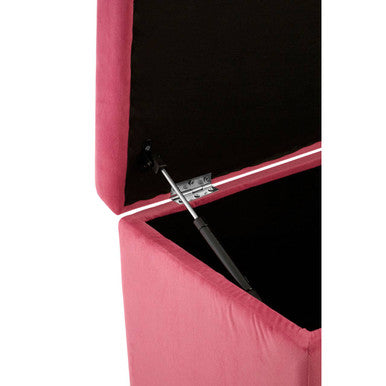 Pink Velvet Kids Ottoman