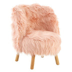 Pink Faux Fur Chair