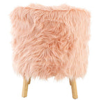 Pink Faux Fur Chair
