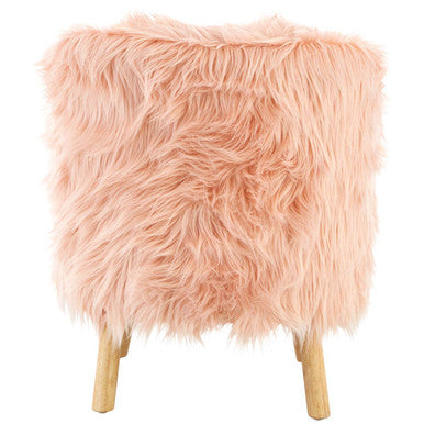 Pink Faux Fur Chair