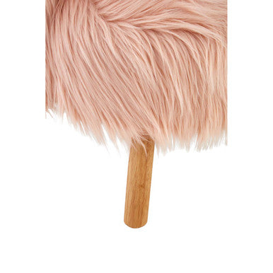Pink Faux Fur Chair