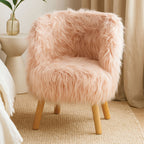 Pink Faux Fur Chair