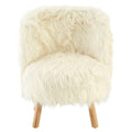 White Faux Fur Chair