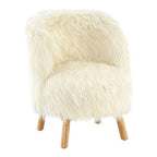 White Faux Fur Chair