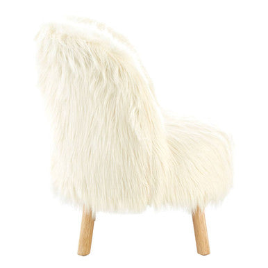 White Faux Fur Chair